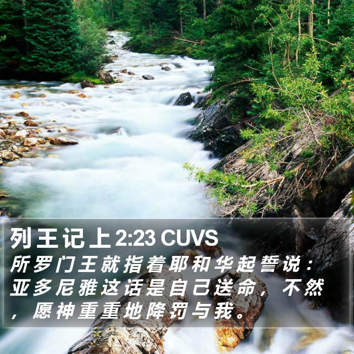 列 王 记 上 2:23 CUVS Bible Study