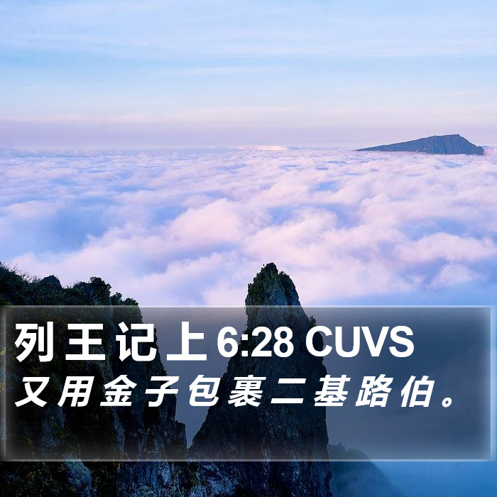 列 王 记 上 6:28 CUVS Bible Study
