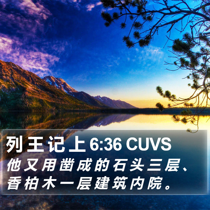 列 王 记 上 6:36 CUVS Bible Study