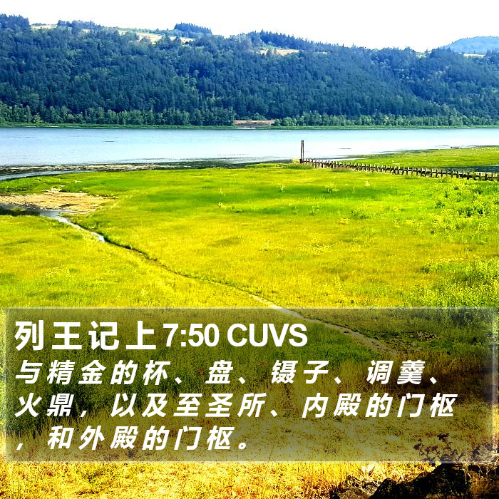 列 王 记 上 7:50 CUVS Bible Study