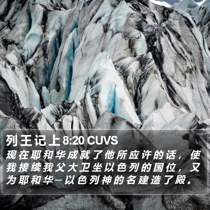 列 王 记 上 8:20 CUVS Bible Study