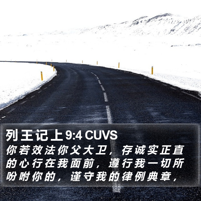 列 王 记 上 9:4 CUVS Bible Study