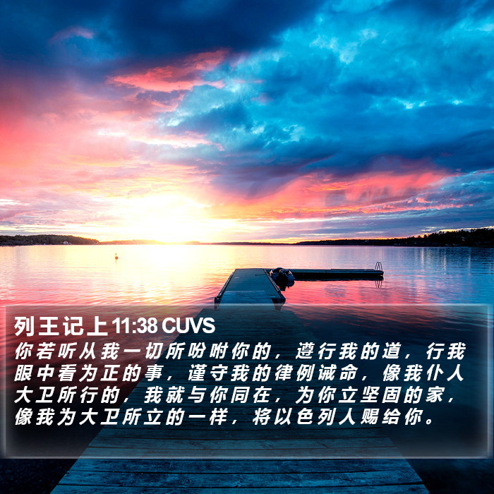 列 王 记 上 11:38 CUVS Bible Study