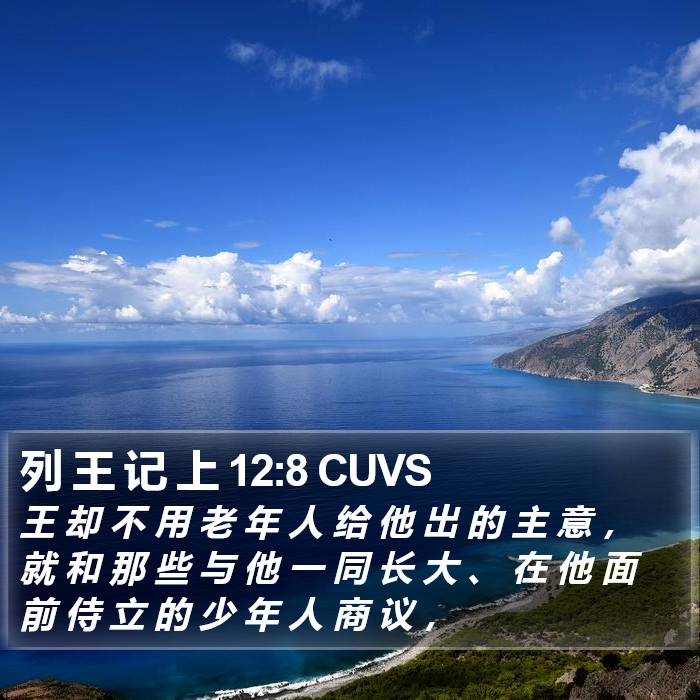 列 王 记 上 12:8 CUVS Bible Study