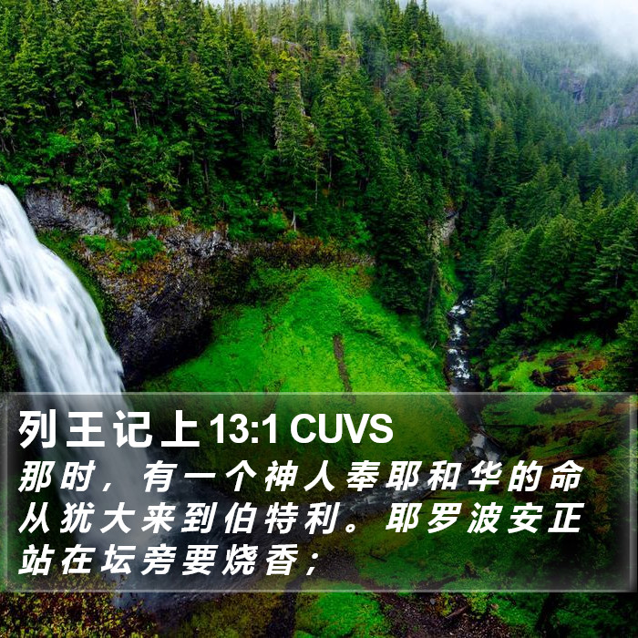 列 王 记 上 13:1 CUVS Bible Study