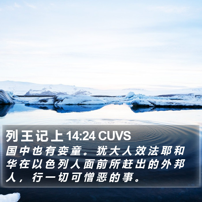 列 王 记 上 14:24 CUVS Bible Study