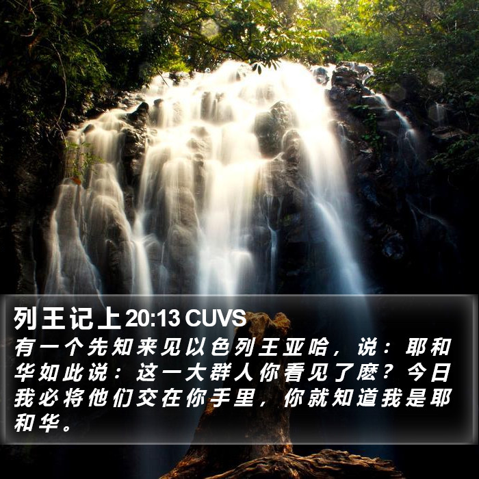 列 王 记 上 20:13 CUVS Bible Study