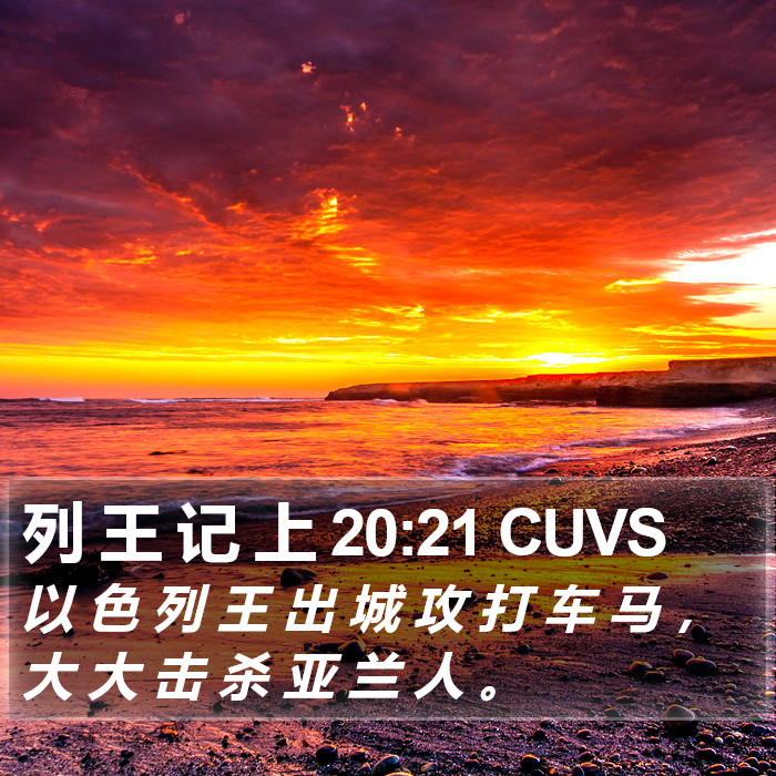 列 王 记 上 20:21 CUVS Bible Study