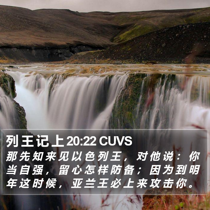 列 王 记 上 20:22 CUVS Bible Study