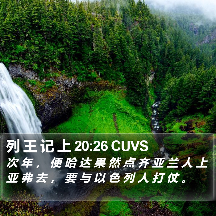 列 王 记 上 20:26 CUVS Bible Study