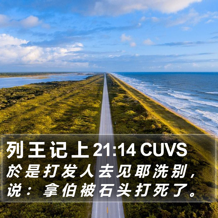 列 王 记 上 21:14 CUVS Bible Study