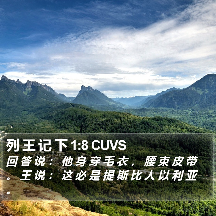 列 王 记 下 1:8 CUVS Bible Study