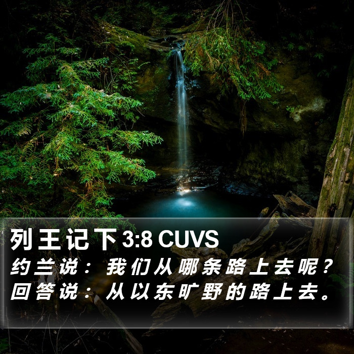 列 王 记 下 3:8 CUVS Bible Study