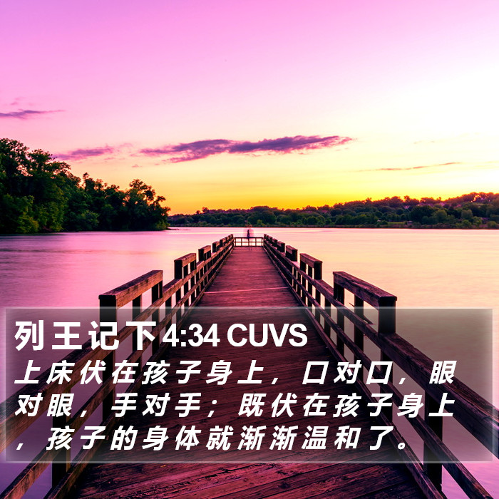列 王 记 下 4:34 CUVS Bible Study