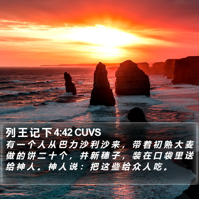 列 王 记 下 4:42 CUVS Bible Study