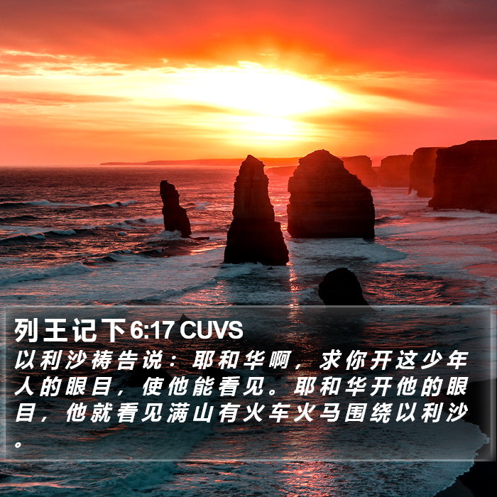 列 王 记 下 6:17 CUVS Bible Study