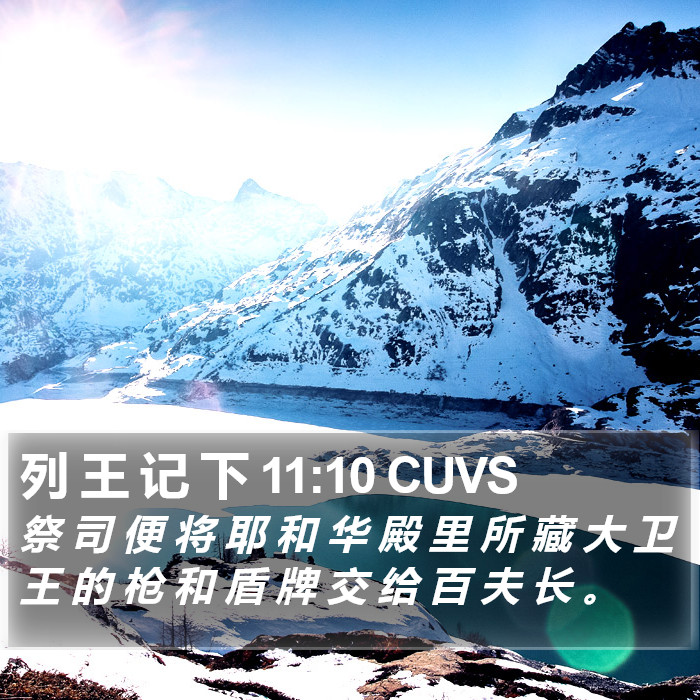 列 王 记 下 11:10 CUVS Bible Study