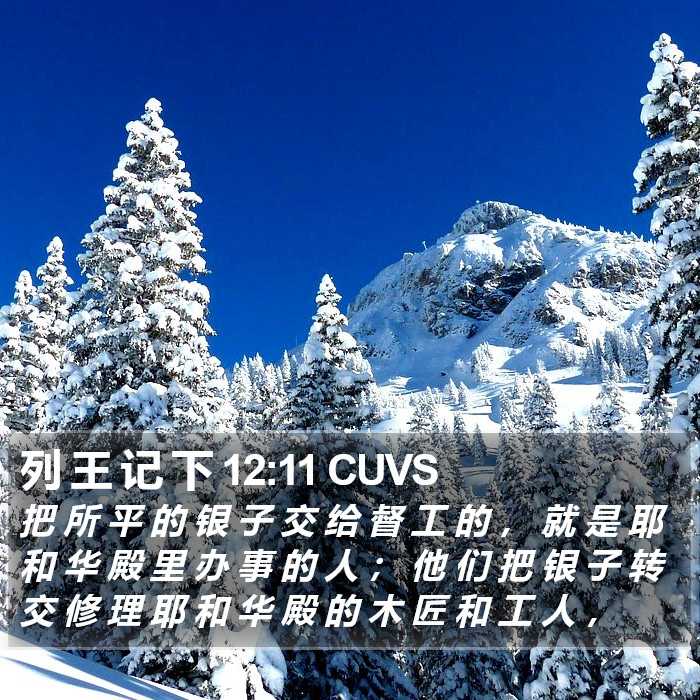 列 王 记 下 12:11 CUVS Bible Study