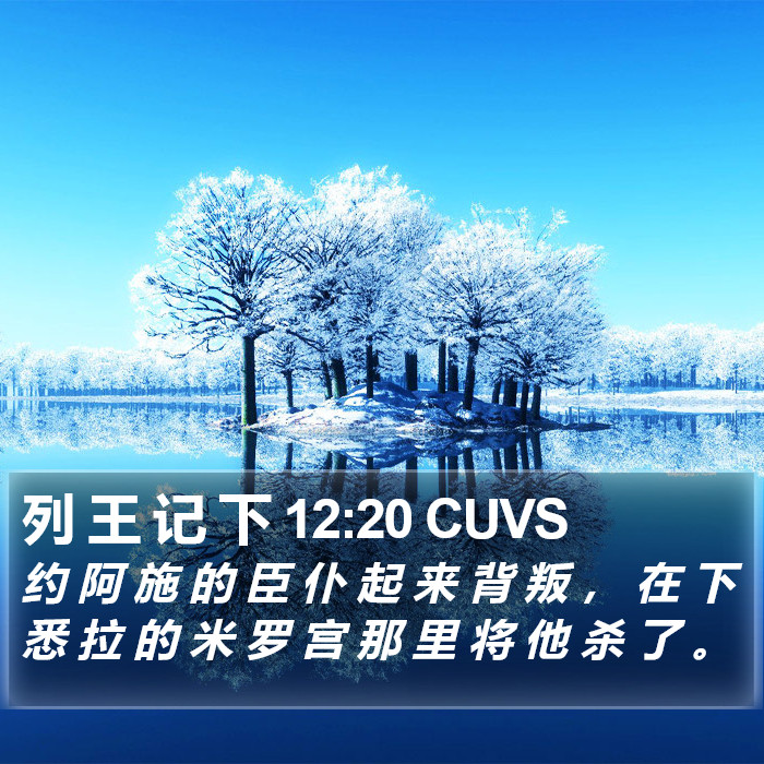 列 王 记 下 12:20 CUVS Bible Study