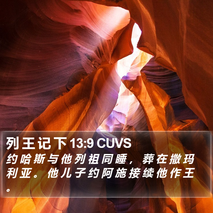 列 王 记 下 13:9 CUVS Bible Study