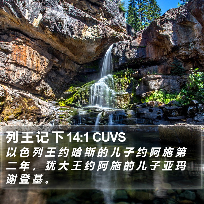 列 王 记 下 14:1 CUVS Bible Study