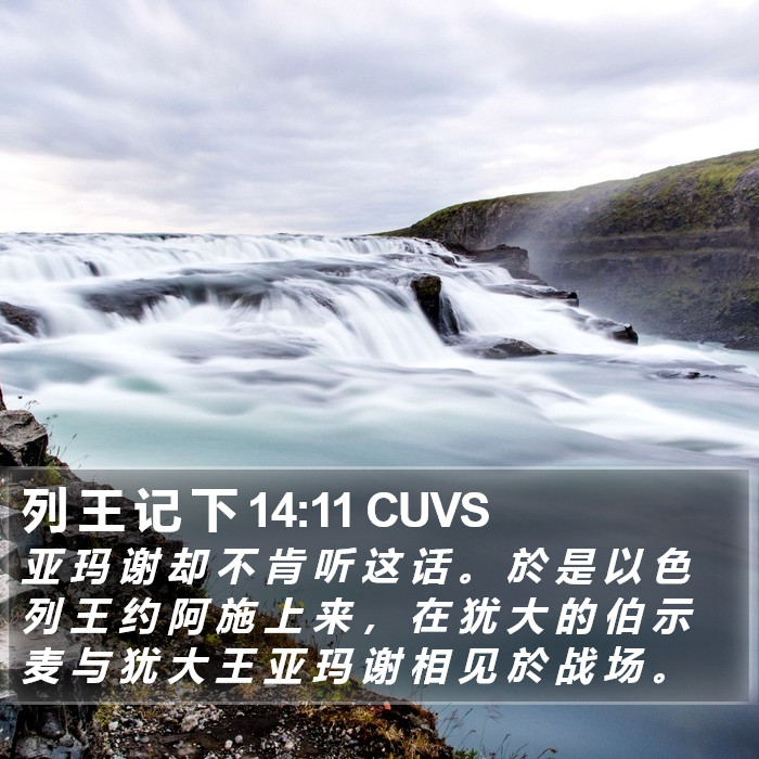 列 王 记 下 14:11 CUVS Bible Study