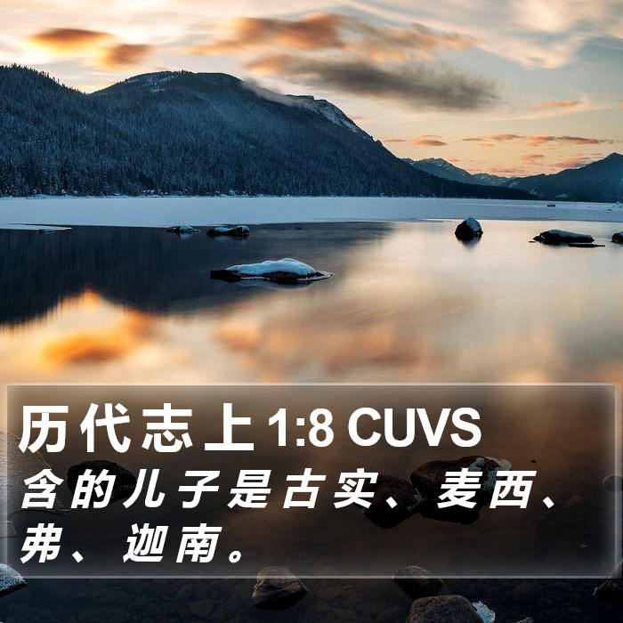 历 代 志 上 1:8 CUVS Bible Study