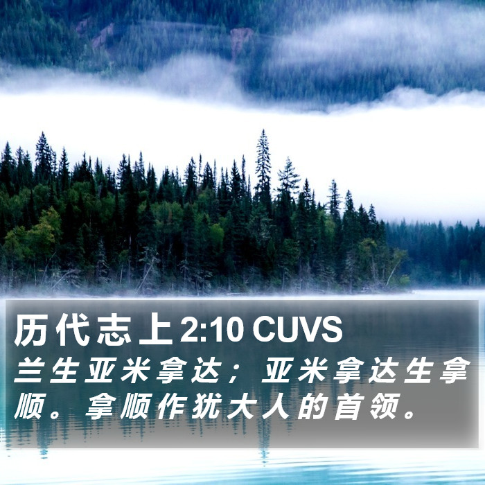 历 代 志 上 2:10 CUVS Bible Study