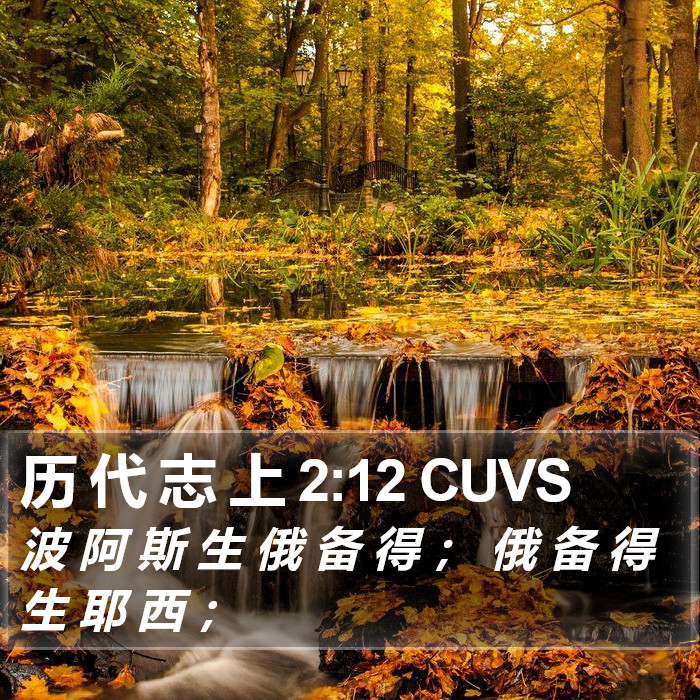 历 代 志 上 2:12 CUVS Bible Study