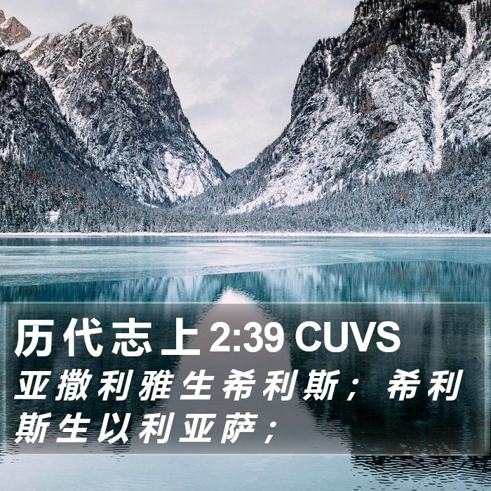 历 代 志 上 2:39 CUVS Bible Study