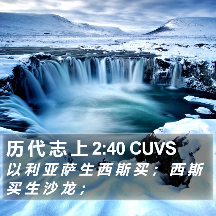 历 代 志 上 2:40 CUVS Bible Study