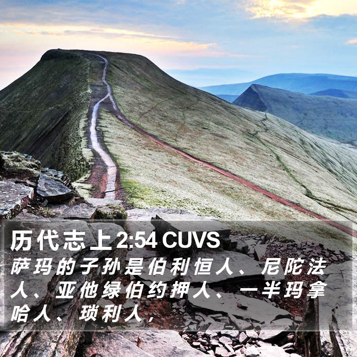 历 代 志 上 2:54 CUVS Bible Study