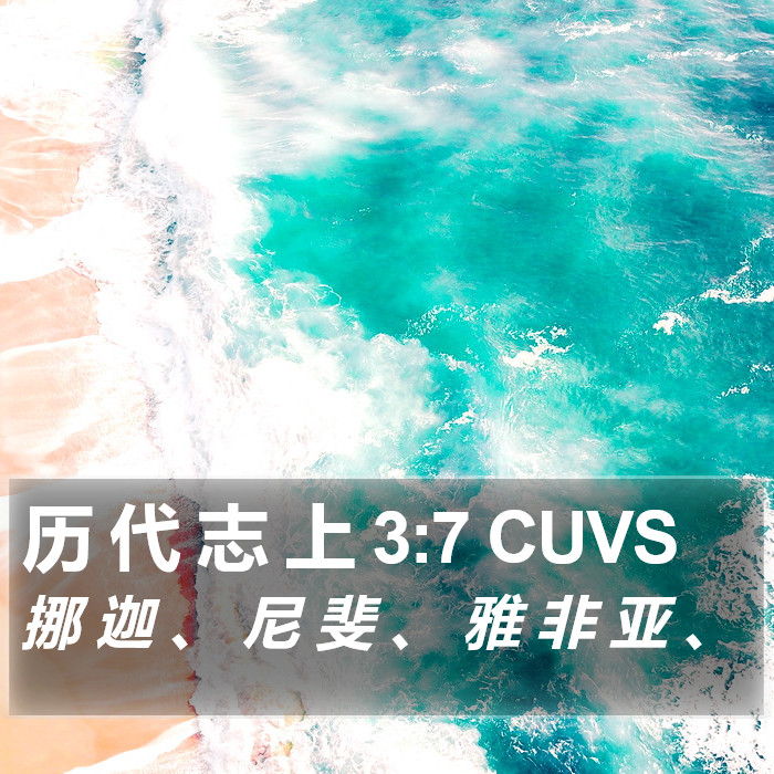 历 代 志 上 3:7 CUVS Bible Study
