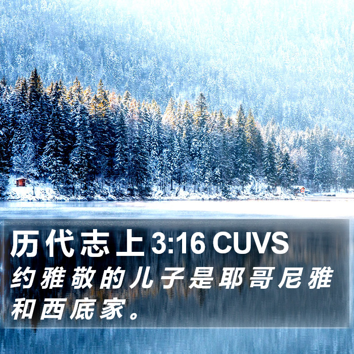 历 代 志 上 3:16 CUVS Bible Study