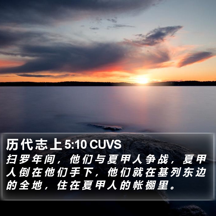 历 代 志 上 5:10 CUVS Bible Study