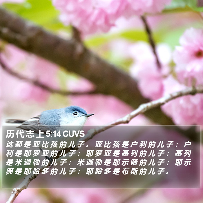 历 代 志 上 5:14 CUVS Bible Study