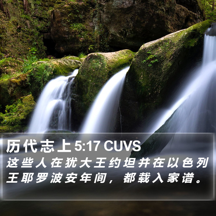 历 代 志 上 5:17 CUVS Bible Study