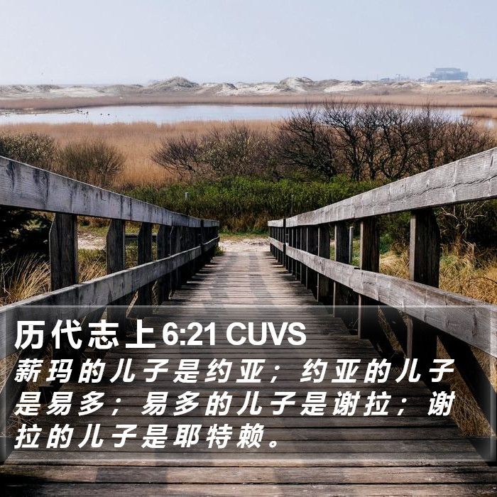 历 代 志 上 6:21 CUVS Bible Study