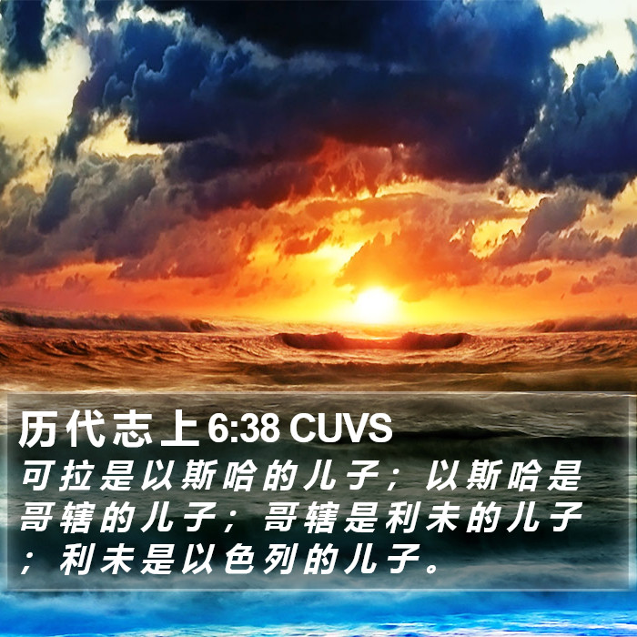 历 代 志 上 6:38 CUVS Bible Study