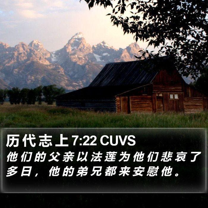 历 代 志 上 7:22 CUVS Bible Study