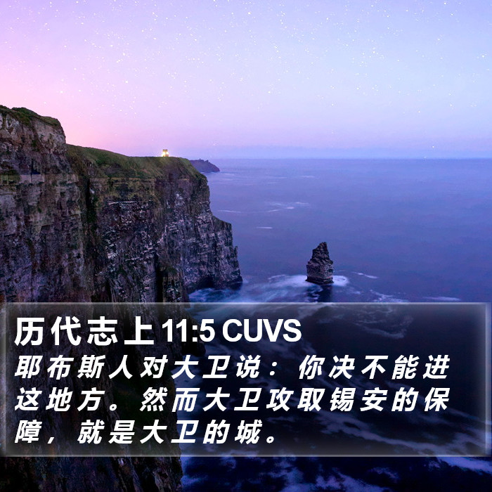 历 代 志 上 11:5 CUVS Bible Study