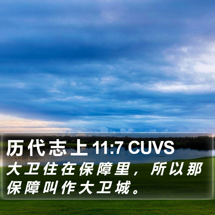 历 代 志 上 11:7 CUVS Bible Study