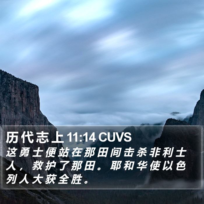 历 代 志 上 11:14 CUVS Bible Study