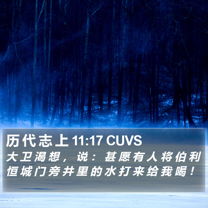 历 代 志 上 11:17 CUVS Bible Study