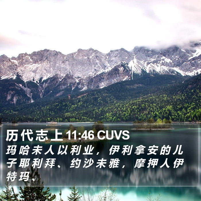 历 代 志 上 11:46 CUVS Bible Study