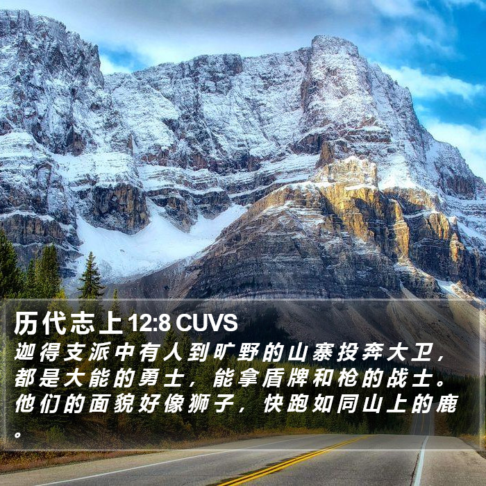 历 代 志 上 12:8 CUVS Bible Study