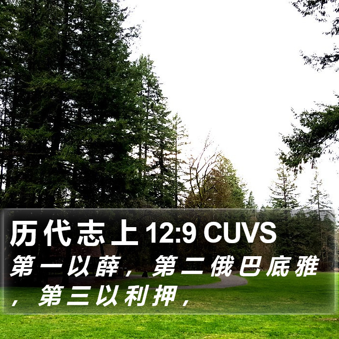 历 代 志 上 12:9 CUVS Bible Study