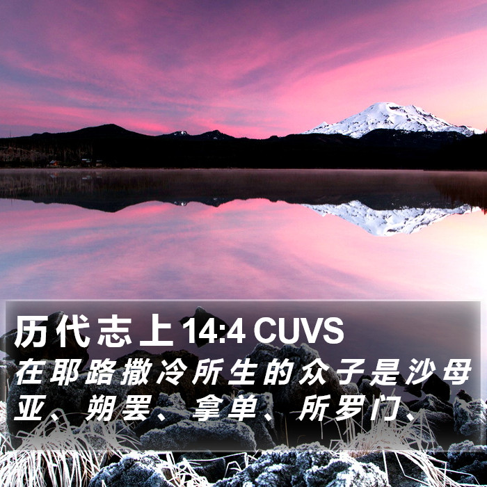 历 代 志 上 14:4 CUVS Bible Study