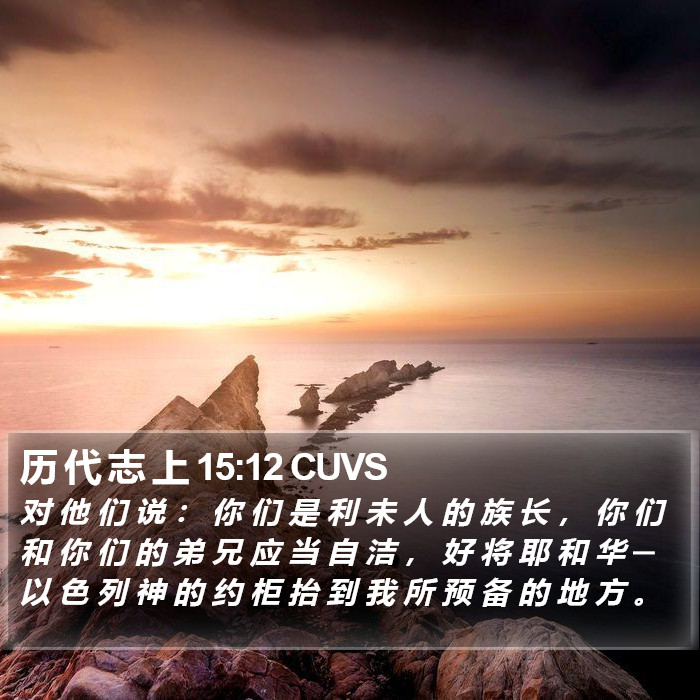 历 代 志 上 15:12 CUVS Bible Study