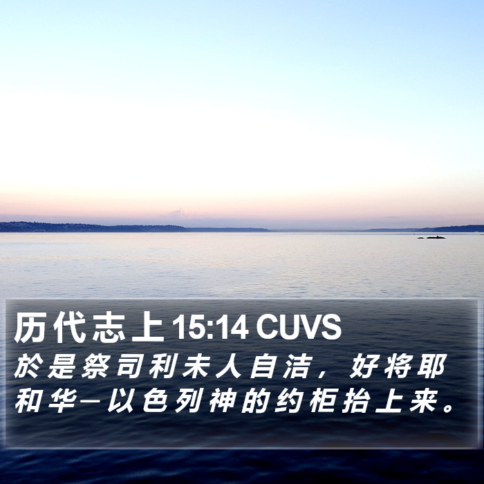 历 代 志 上 15:14 CUVS Bible Study